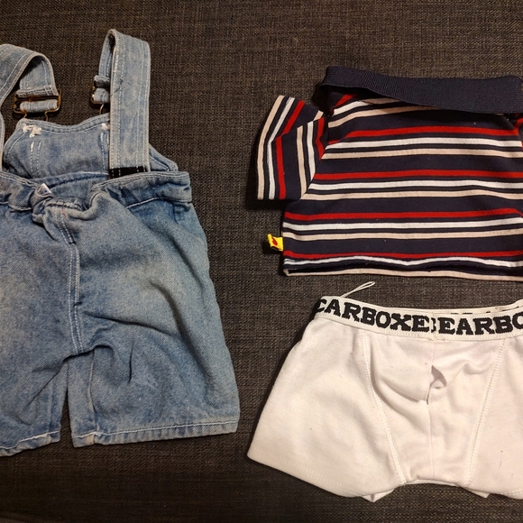 Vintage Build A Bear Plush Light Brown Bear Brown Nose Stuffed Animal 1990s 15" - Picture 10 of 12